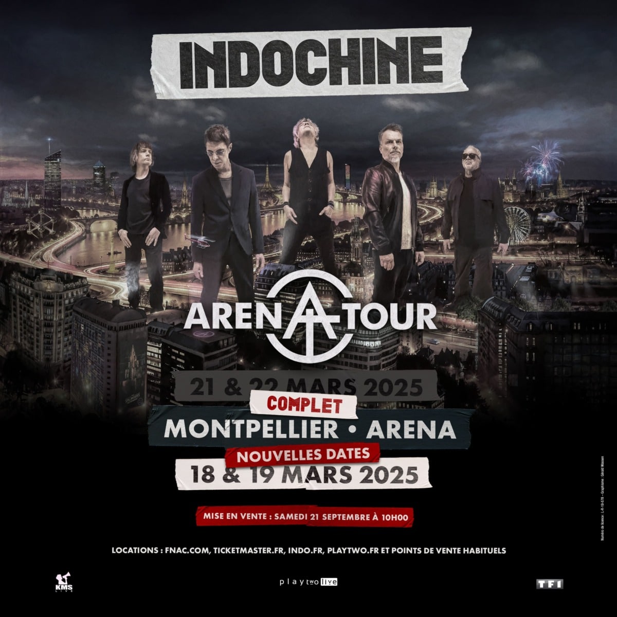 INDOCHINE - ARENA TOUR - Parc expo Montpellier